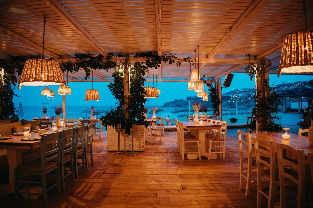 Thalas by night | Restaurant in Super Paradise Beach, Mykonos