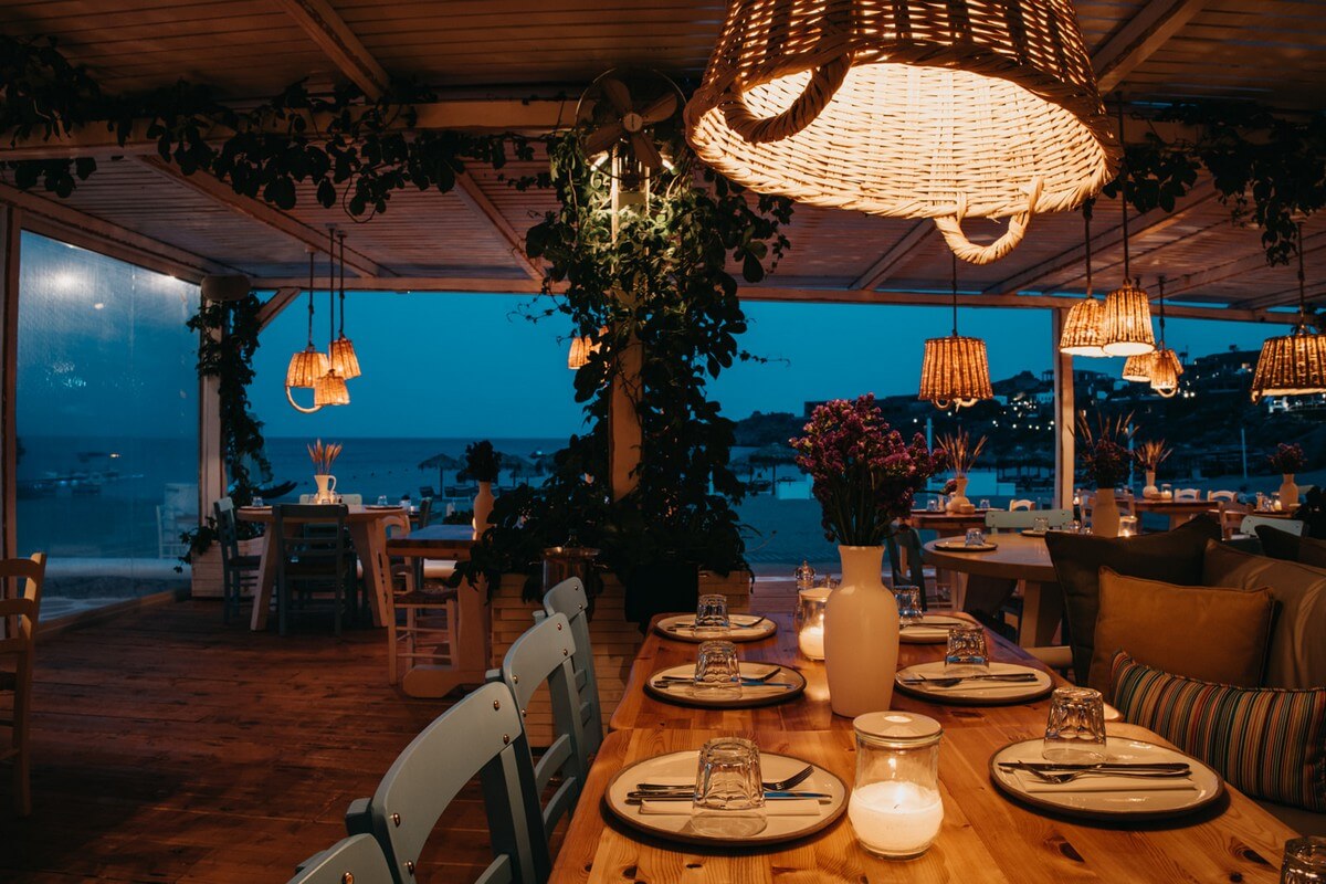 Thalas by night | Restaurant in Super Paradise Beach, Mykonos