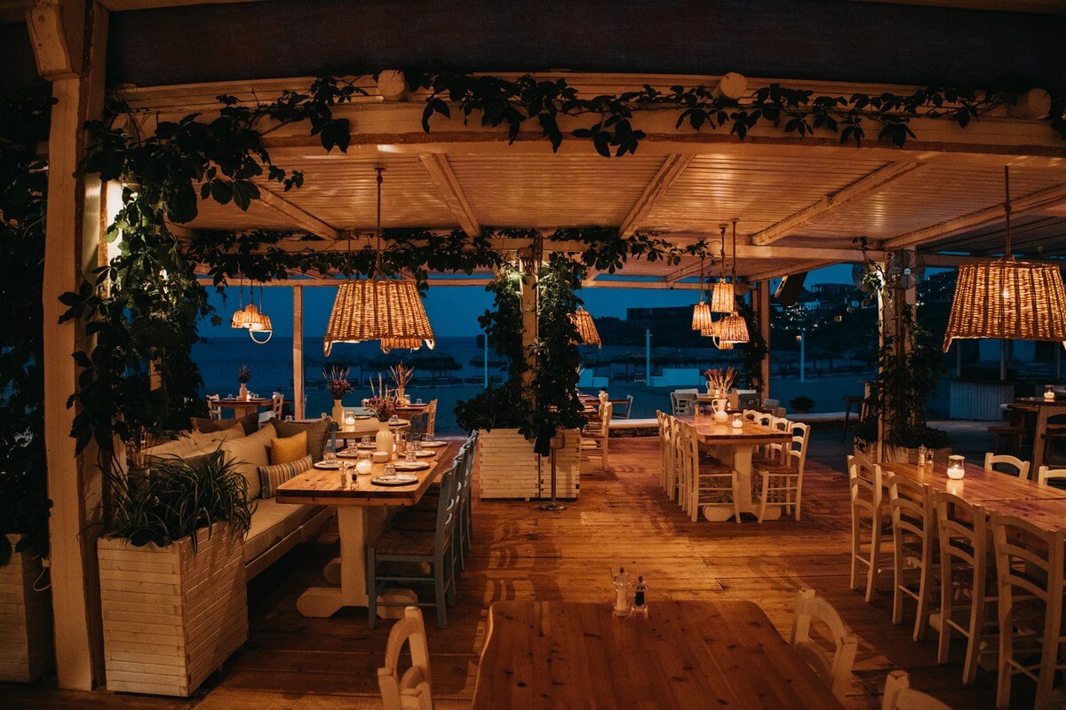 Thalas by night | Restaurant in Super Paradise Beach, Mykonos