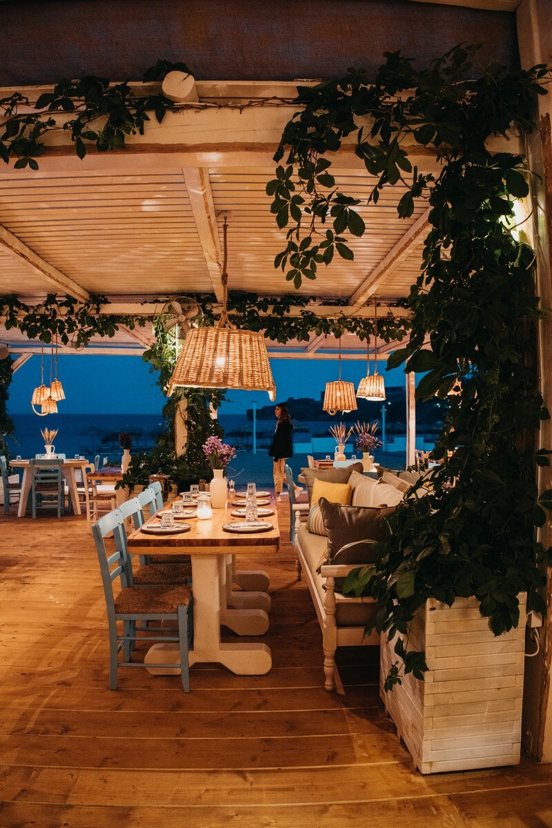 Thalas by night | Restaurant in Super Paradise Beach, Mykonos